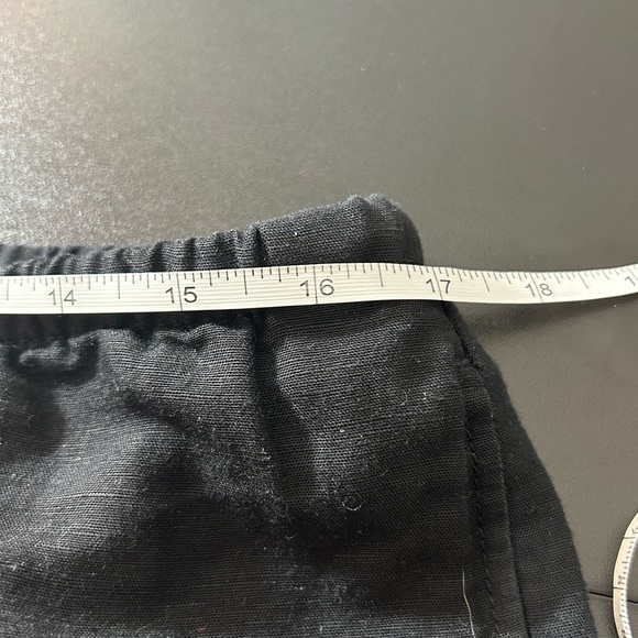 H&M Women's Wide Leg Linen Blend Pants Drawstring Pockets Black Size Large - Picture 5 of 6